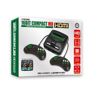 【MD用互換機】16ビットコンパクトMD HDMI(16BIT COMPACT MD HDMI) コロンバスサークル(CC-16CMH-BK)(メガドライブ本体)