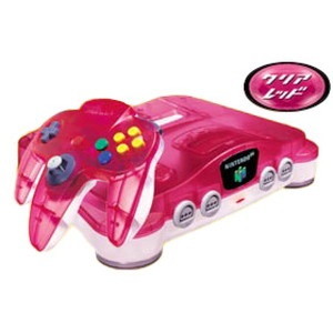 NINTENDO64(ニンテンドウ64/ニンテンドー64) クリアレッド(NUS-S-TRWA)(ニンテンドー64本体)