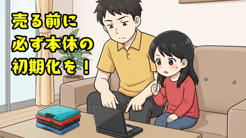 売る前に本体の初期化を