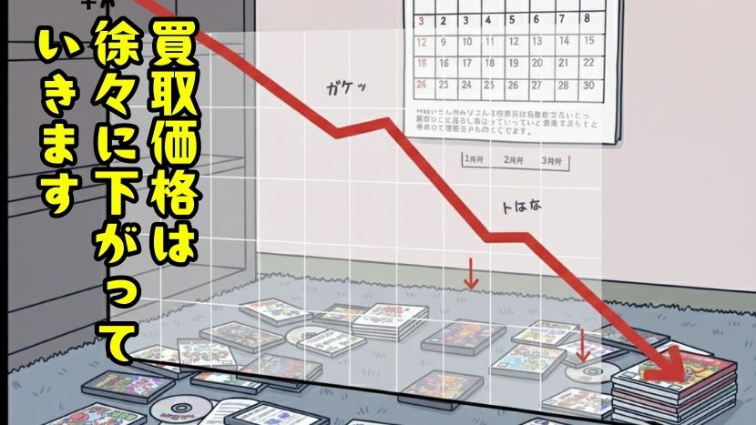 買取価格は時間とともに下落していきます