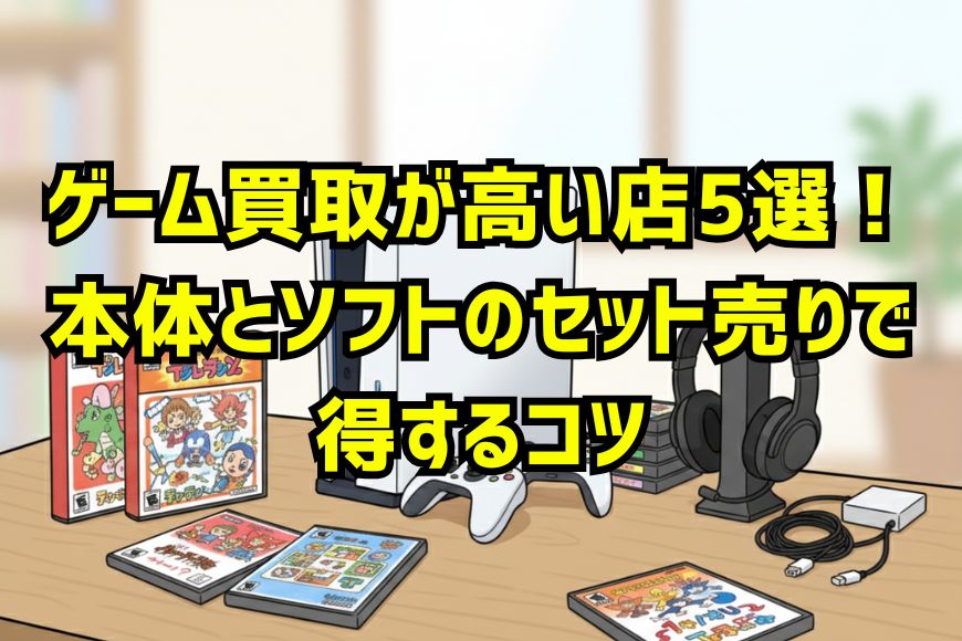 ゲーム買取が高い店5選！本体とソフトのセット売りで得するコツ