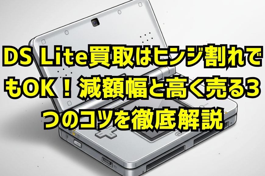 DS Lite買取はヒンジ割れでもOK！減額幅と高く売る3つのコツを徹底解説
